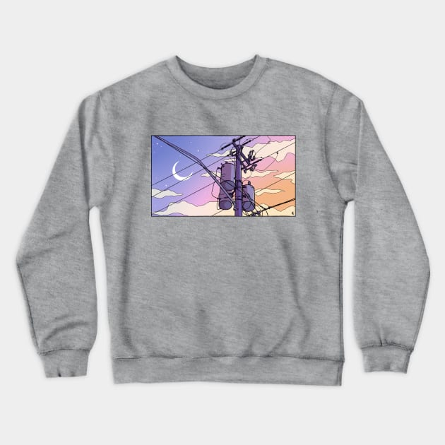 Pole and Moon Crewneck Sweatshirt by Hana's Hoard